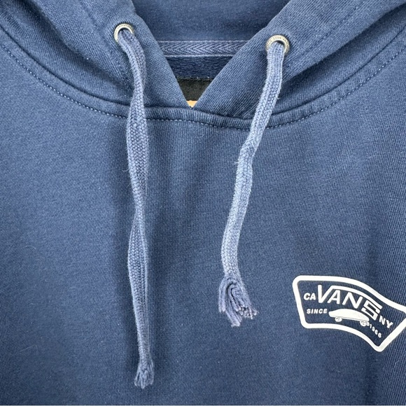 Vans Men's Deep Blue Navy logo Hoodie - Picture 4 of 8